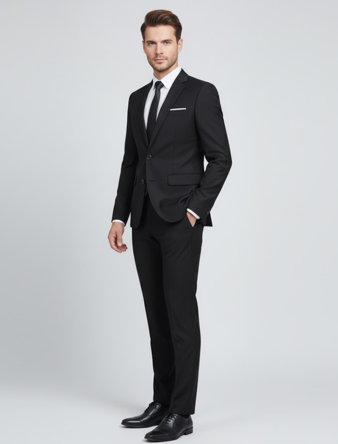 Herren Slim Fit Anzug mit Sakko und Anzughose