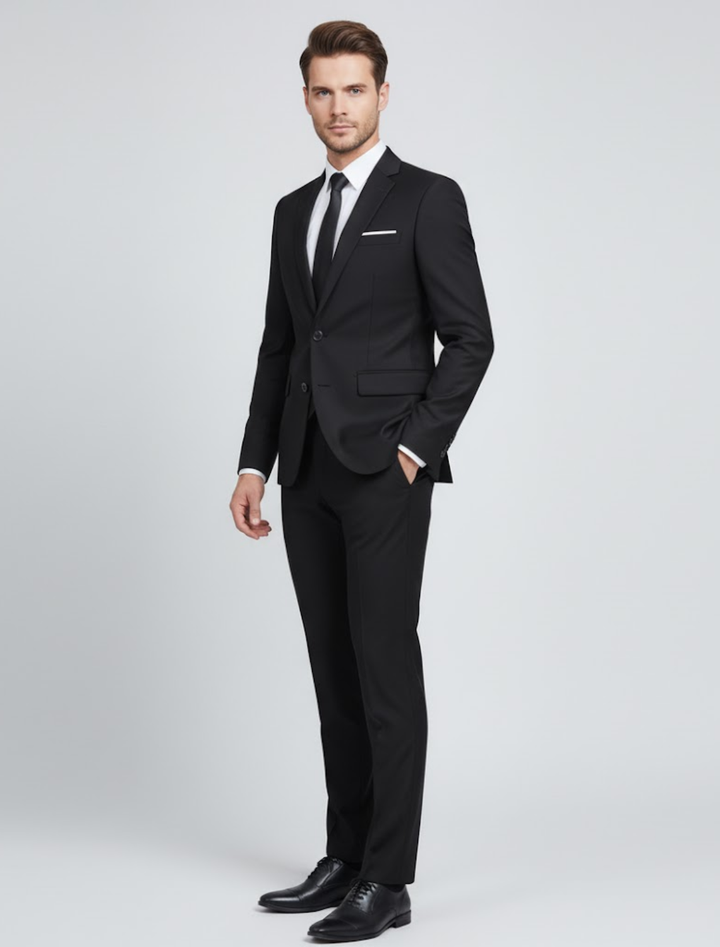 Herren Slim Fit Anzug mit Sakko und Anzughose