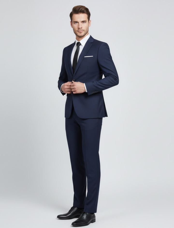 Herren Slim Fit Anzug mit Sakko und Anzughose