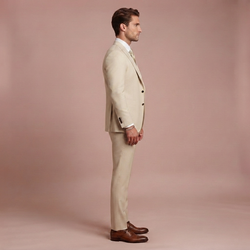 Herren 3-teiliger Slim Fit Anzug mit Sakko Weste und Anzughose