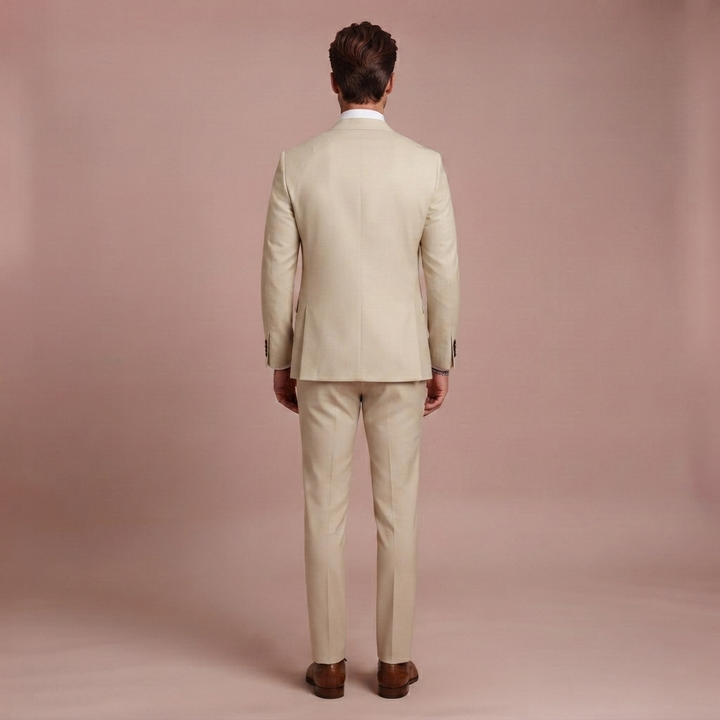 Herren 3-teiliger Slim Fit Anzug mit Sakko Weste und Anzughose