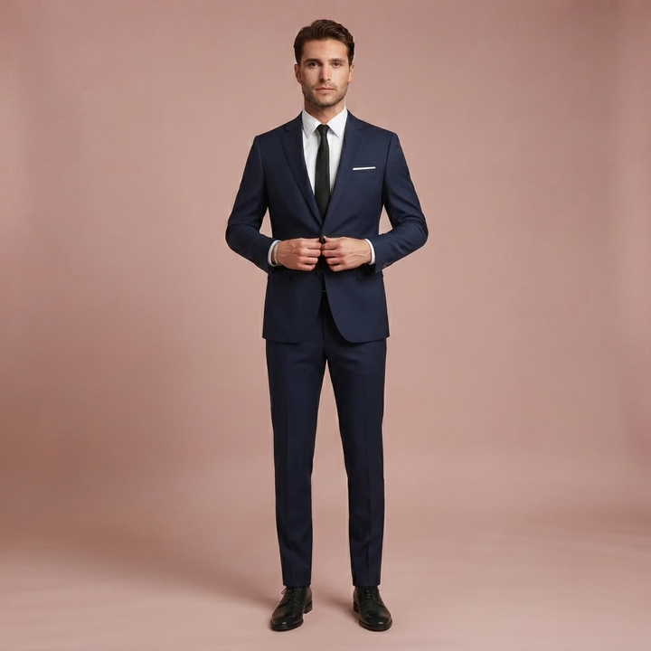 Herren Slim Fit Anzug mit Sakko und Anzughose