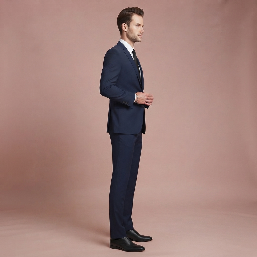 Herren Slim Fit Anzug mit Sakko und Anzughose