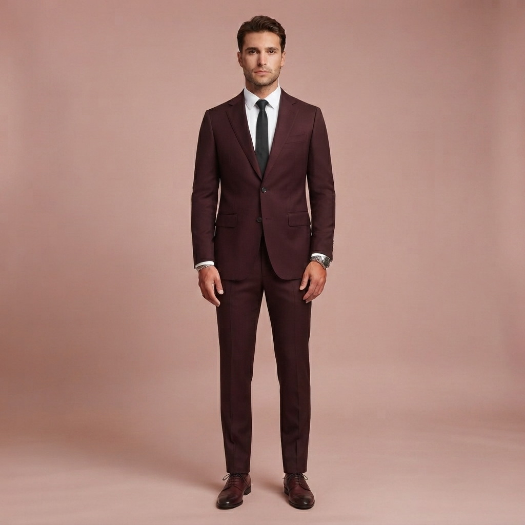 Herren Slim Fit Anzug mit Sakko und Anzughose