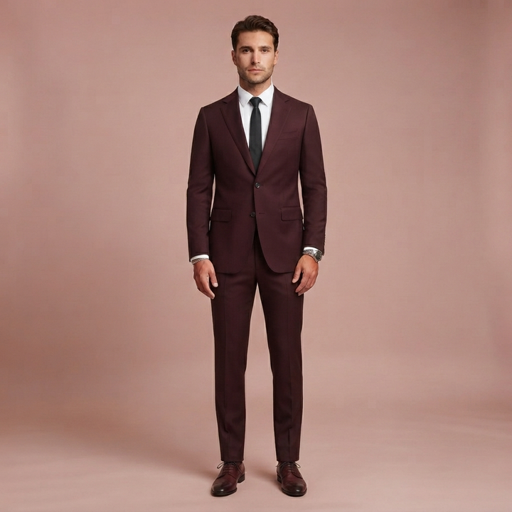 Herren Slim Fit Anzug mit Sakko und Anzughose
